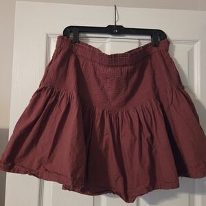 Anthropologie Burgundy Skirt
